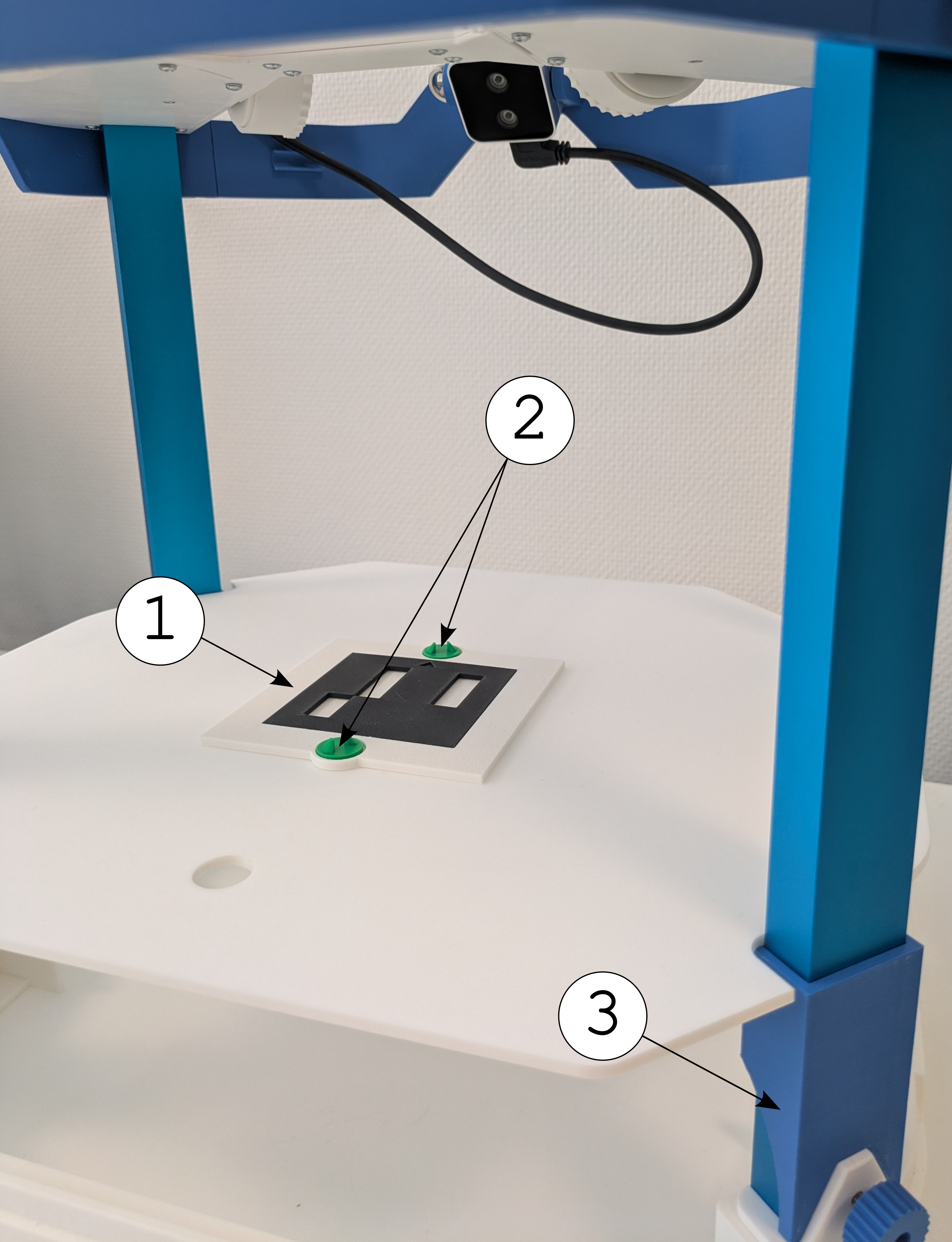The set up for calibration of the camera.