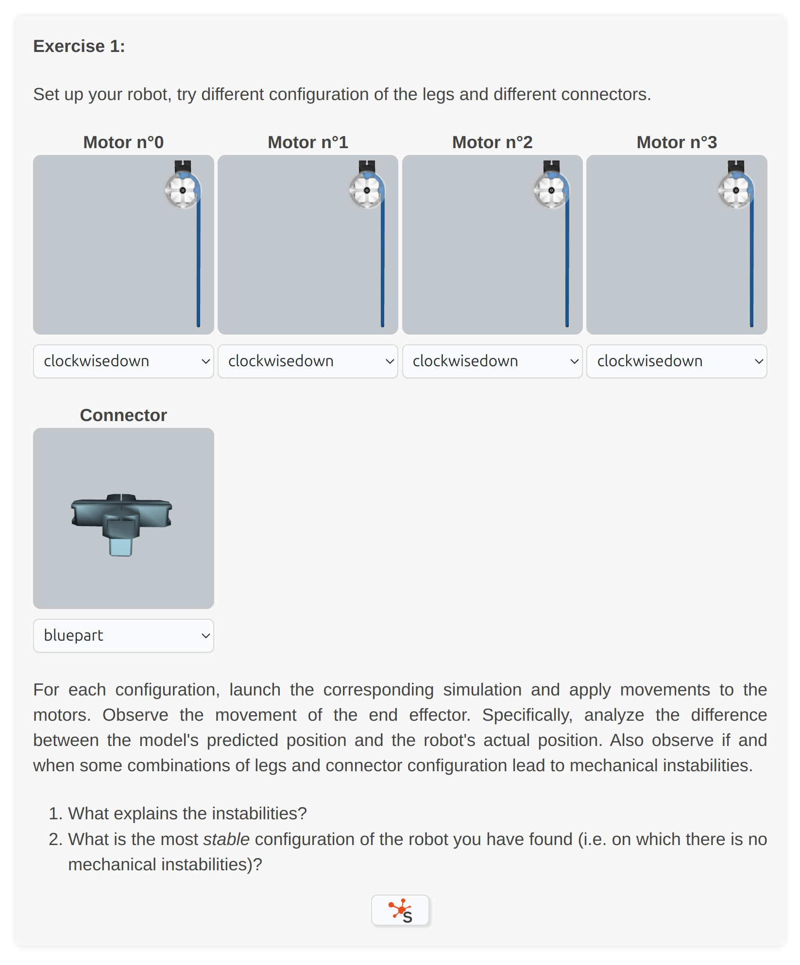 overview of an exercise section