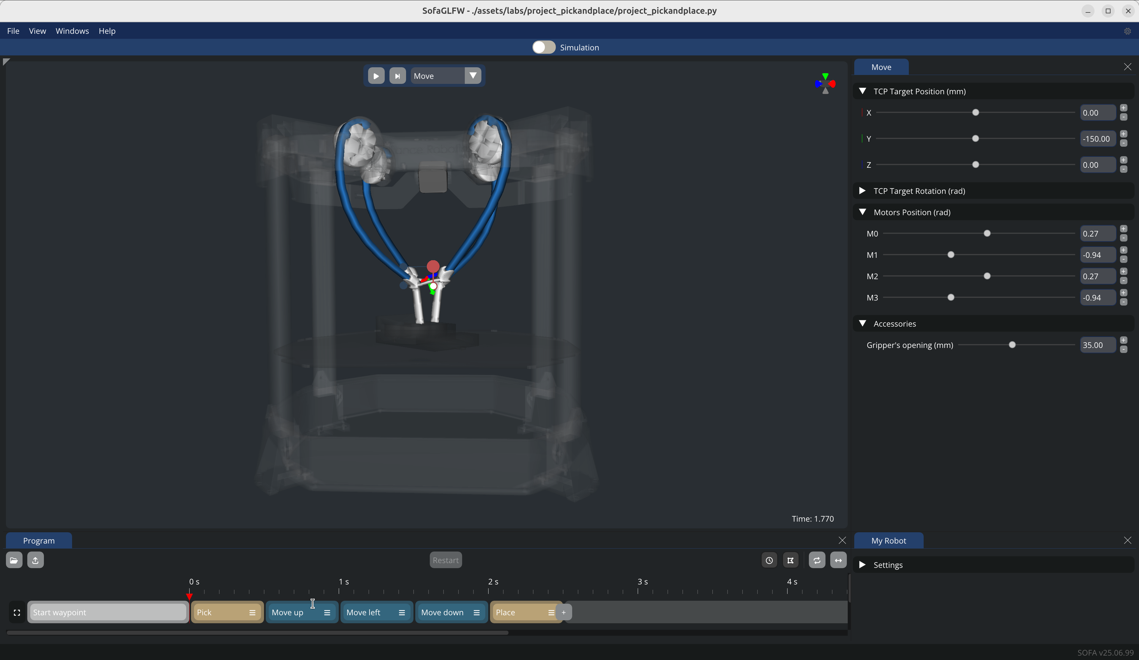 GUI in dark mode