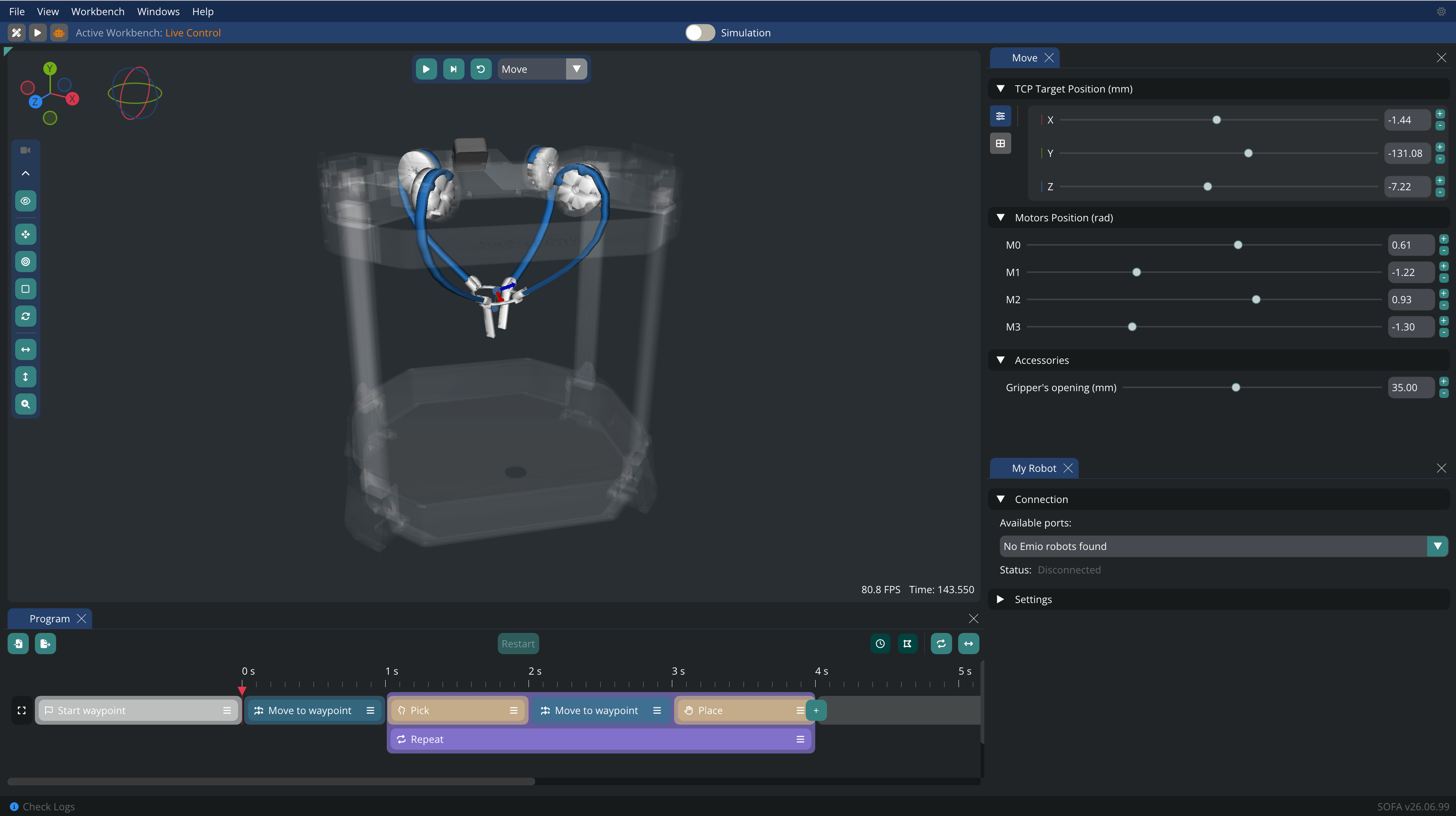 GUI in dark mode