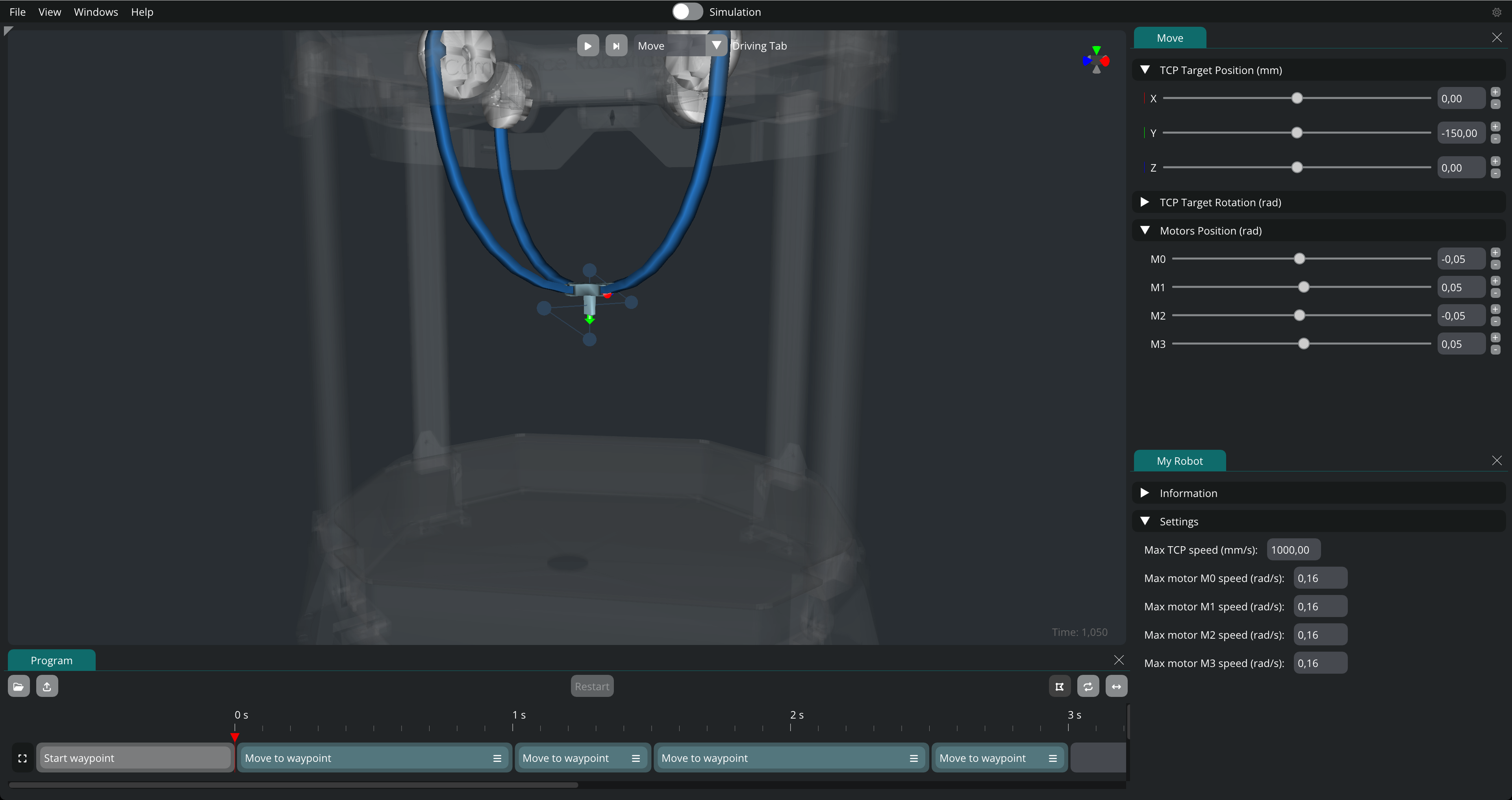 GUI in dark mode