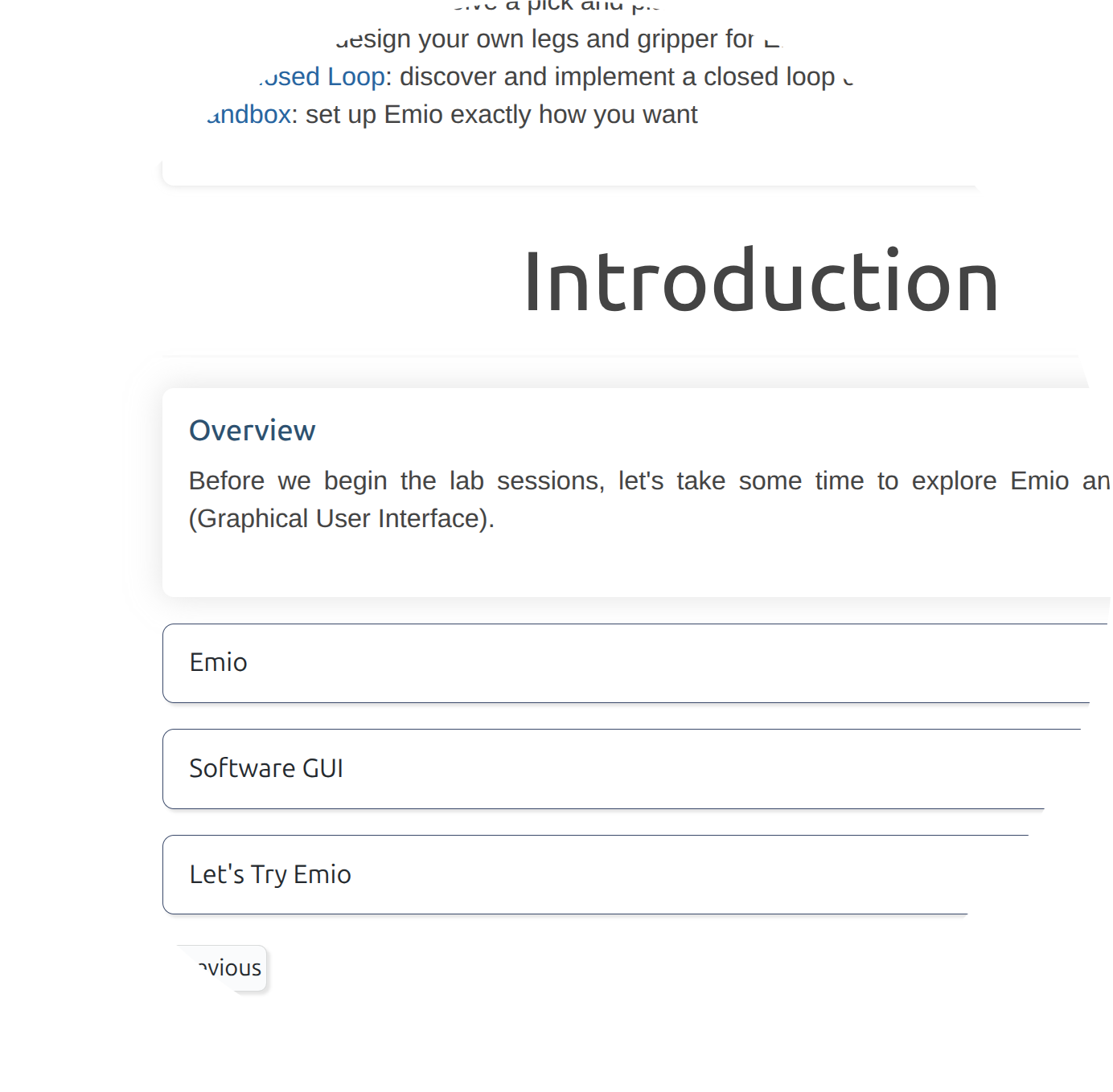 Introduction to Emio and SOFA